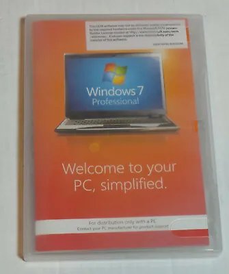 $45.99 • Buy MS Windows 7 Pro FULL 64 BIT Boxed CD/DVD With Product Key New - READ!