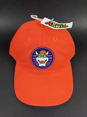 NEW Nintendo Super Mario Bros Bowser Strapback Hat Cap Bioworld Orange  • $15