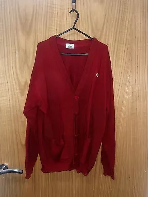 Vinatge Lacoste Red Wool Blend Cardigan Size L • £4