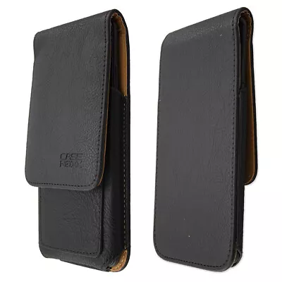 Caseroxx Flap Pouch For Samsung Galaxy J7 Prime In Black Made Of Real Leather • $25.14