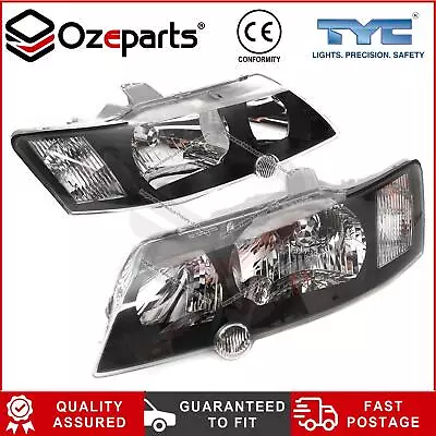 Pair LH+RH Head Light Lamp Black For Holden VY Commodore SS SV8 2002~2004 • $179.30