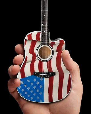 Toby Keith USA Flag Guitar Acoustic Guitar Replica Mini Guitar Collectible • $36.99