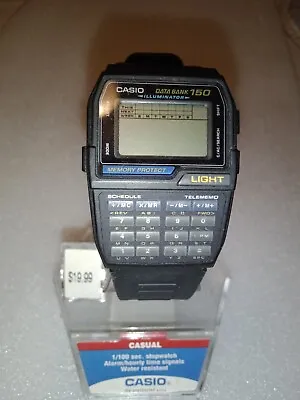 Casio DBC-150  Telememo 150 Data Bank Digital Calculator Watch DBC150 Vintage. • $280