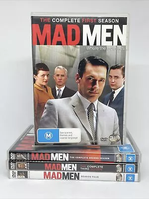 Mad Men : Complete  Seasons 1 - 4 ( Dvd 2011 )  Region 4 - Light Scratches • $14.57