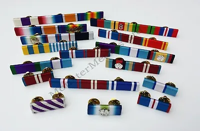 Military &  Emergency Service Made To Order Custom Ribbon Bars (Pin On Stud) • £51.98