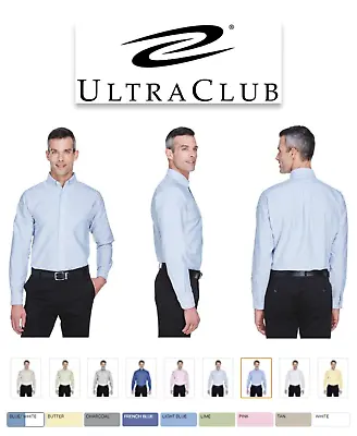 8970 UltraClub Men's Classic Wrinkle-Resistant Long-Sleeve Oxford • $19.99