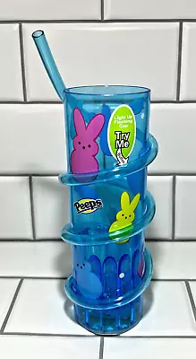 Peeps Blue Light Up Tumbler Drinking Cup With Straw NEW UNUSED • £7.71