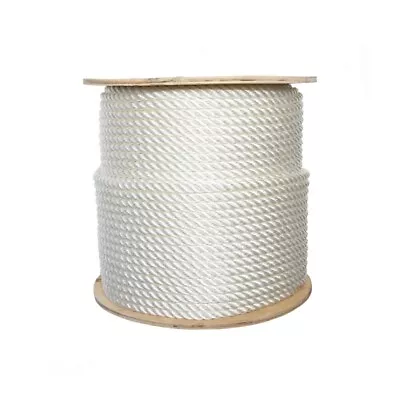 1/4  X 600 Feet I 3-Strand Nylon Plus Rope I Nylon Twisted Synthetic Rope • $44.90
