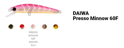 Daiwa 2021 Presso Minnow 60F Floating Fishing Lure - Choose Colour BRAND NEW @ E • $24.99