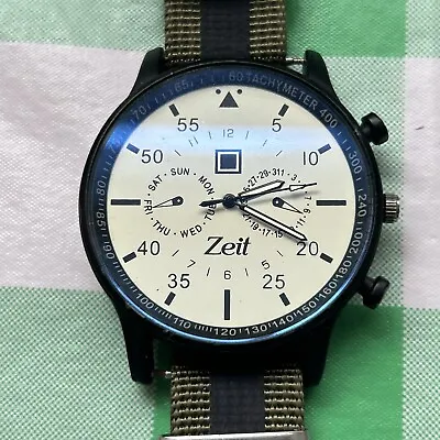 Zeit Military Style Band Men’s Quartz Watch • $10