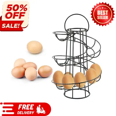 Spiral Egg Holder Kitchen Rack Egg Helter Skelter Up To 18 Eggs UK • £12.95