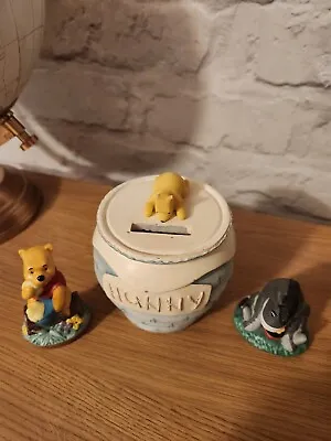 Vintage Winnie The Pooh Moneybox 2 Figurines Pooh And Eeyore Licensed Disney • £12