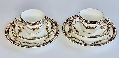Sampson Hancock & Sons - Alexandra Set Of Two (2) Cup Saucer Side Plates Trios • £20