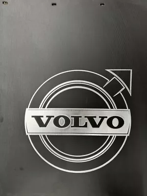 $99.99 • Buy Semi Truck Mud Flaps Volvo 24x30 Black Silver Logo (Pair)