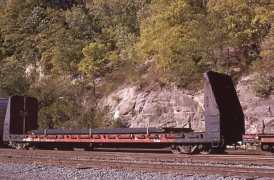 JL: Orig Slide WCRC Washington Central RR 56' Bulkhead Flat Car #11575 In 2004 • $3.75