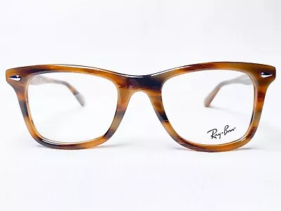 NEW Ray Ban RB5317 5384 Mens Striped Brown Havana Square Eyeglasses Frames 50/21 • $109.99