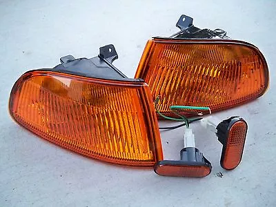 For 92-95 Honda Civic EG EJ HB 2/3 Dr JDM Style Side Markers Corners Amber Coupe • $64.99