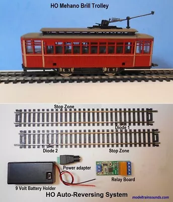 HO Trolley With Auto-Reversing System + Stop Tracks For A Point To Point Layout • $78