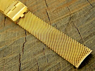 NOS Vintage Unused Watch Band Stainless Steel Mesh Sliding Clasp 13mm Bracelet • $23.40