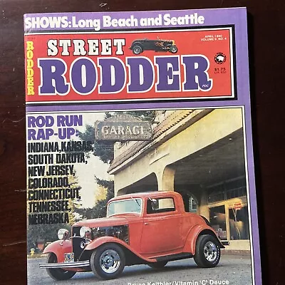 Vintage  Street Rodder Magazine~ April 1980~ Free Shipping • $7.99