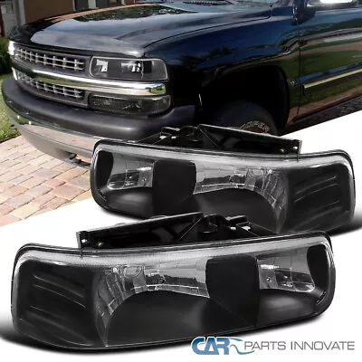 Fit Chevy 00-06 Suburban Tahoe 99-02 Silverado Black Headlights Driving Lamps • $49.95