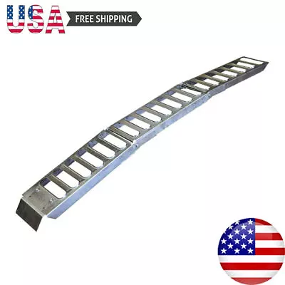 Tri Fold ATV Loading Ramp W/ Handle Steel Frame Safety Straps Industrial 500 Lbs • $95.44