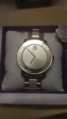 Movado Bold Stainless Steel Band Womens Gold And Light Pink Watch • $260