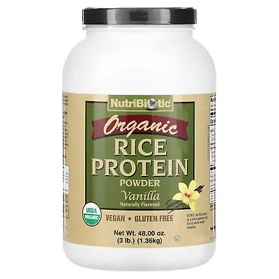 Organic Rice Protein Powder Vanilla 3 Lb (1.36 Kg) • $44.78
