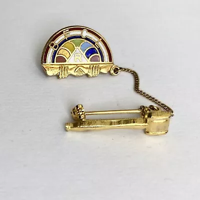 Vintage Masonic BFCL Rainbow Girls Pin With Gavel • $6