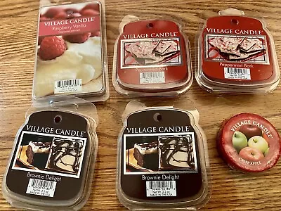 Village Candle Wax Melts 2.2oz Each Lot Of 5 + 1oz Candle. New & Never Used. • $20