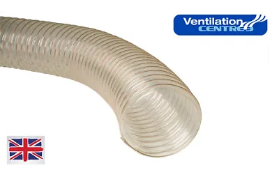 £17.33 • Buy PU Clear Flexible Ducting Hose 100mm Dia 1 Metre OFFCUT Saw Dust Extraction Pipe