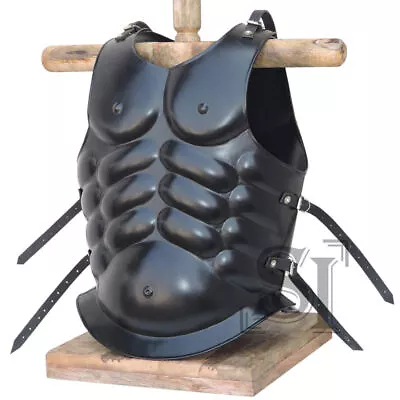 Medieval Roman Greek Muscle Body Armor Black  Made Of 16-gauge Steel... • $104.52