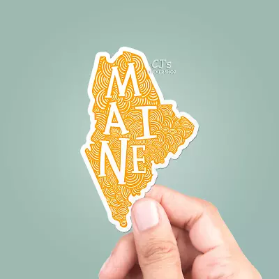 Maine State Outline Vinyl Sticker - Car Decal Laptop Sticker Colorful USA Travel • $3.88