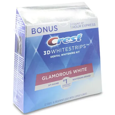 $90 • Buy Crest 3D 28 X Glamorous White & 4 X 1 Hour Express Teeth Whitening (32 Strips)