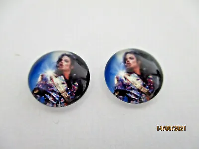 Michael Jackson Music Glass Stud Earrings 12mm • $4.47