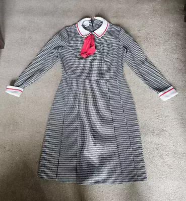 £15 • Buy Vintage Carnegie Boutique 60s 70s Long Sleeved Dress Made In England