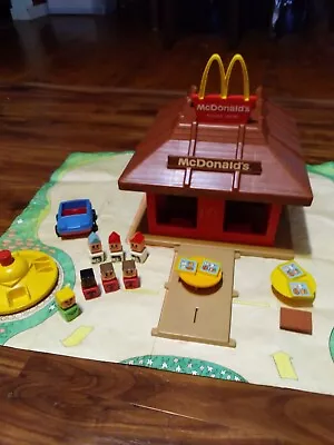 Vintage McDonalds Playskool Restaurant With Figurines And Accessories • $50