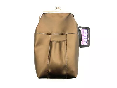 Dark Brown Vinyl Cigarette Pouch Pack Holder With Lighter Pocket • $13.95