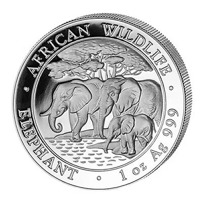 2013 Somalia 100 Shillings 1 Oz Silver Elephant BU Proof Like Coin In Capsule • $44.99