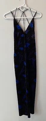 ECOTE-  Womens Small Sleeveless Maxi Dress With Slit. It Has A Velvet Feel. • $24.99