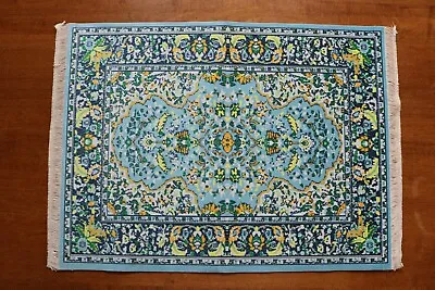 Set Of 6 Table Placemats With Oriental Rug Design - Blue Carpet Mats For Dining • $12