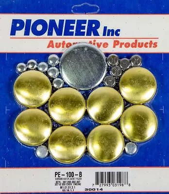 Pioneer PE100B Brass Freeze Plugs Plug Kit Chevy 283 305 327 350 383 5.0 5.7 • $61.13