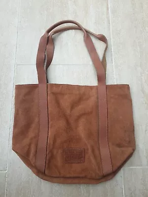 Ladies Jack Wills Brown Genuine Suede Shoulder Shopper Bag • £15