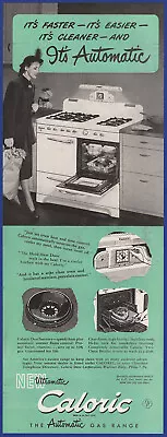 Vintage 1948 CALORIC Automatic Gas Ranges Stove Kitchen Appliance 40's Print Ad • $12.95