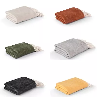 Blanket Throw Sofa BedBlanket Super Soft Reversible Bed Sofa Throw125 X 150cm • £12.99