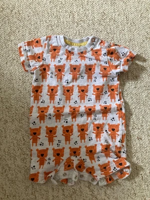 3-6 Months Blue Zoo Boys/girls Unisex Tiger Romper • £0.99