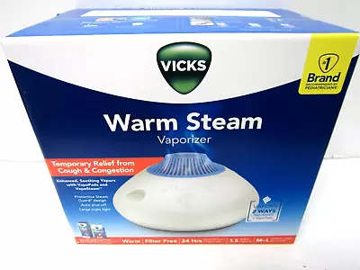 Vicks Warm Steam Vaporizer V150SGNLUPCV2 Easy Fill Easy Clean Auto Shut Off • $19.95