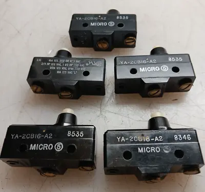 Lot Of 5 New Micro Switch Ya-2cb16-a2 Snap Action Switch • $58.49