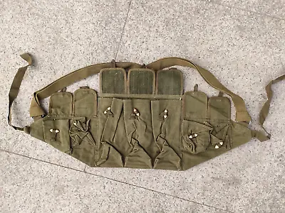 Marked In 1969 GENUINE VIETNAM WAR CHINESE ARMY TYPE 56 CHEST RIG AMMO POUCH • $21.99