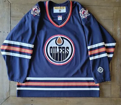$117 • Buy Vintage Koho Edmonton Oilers Official NHL Jersey Adult XL Excellent Condition